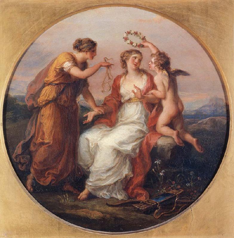 Angelica Kauffmann Die Schonheit,versucht von der Liebe,geleitet von der Klugheit China oil painting art